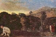 Landschaft mit badender Nymphe  Adam  Elsheimer